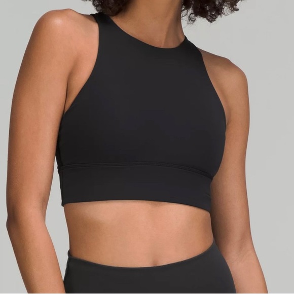 lululemon athletica Other - LULULEMON Energy High-Neck Longline Tough Bra Med Support B–D Cups • NWT • Black
